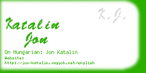 katalin jon business card